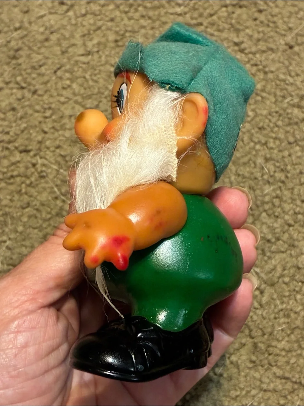 Set Of 2 Vintage Elf Gnome Rubber Dwarf Japan Lot RARE